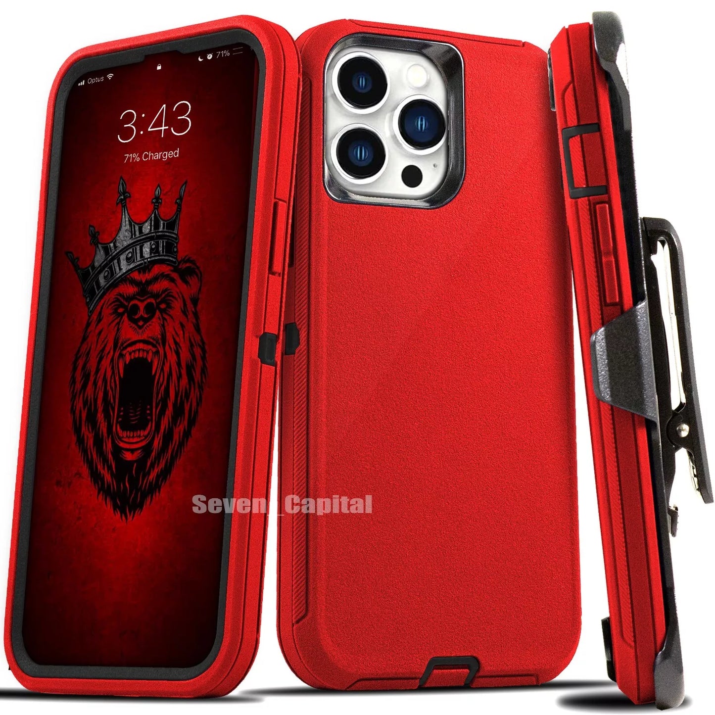 For iPhone 17 Air 16 15 14 Plus 13 12 11 Pro Max Shockproof Heavy Duty Case Clip