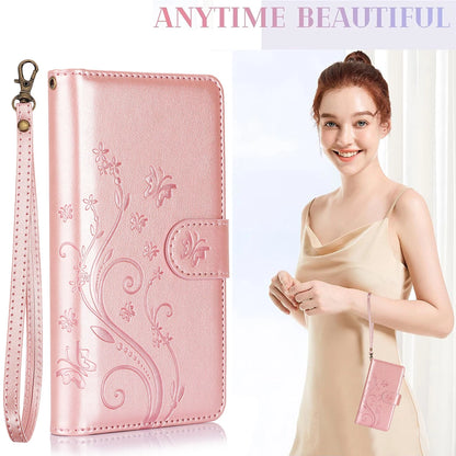 Leather Zipper Wallet Phone Case For Samsung Galaxy S25 S24 Ultra S23 S22 S21 FE