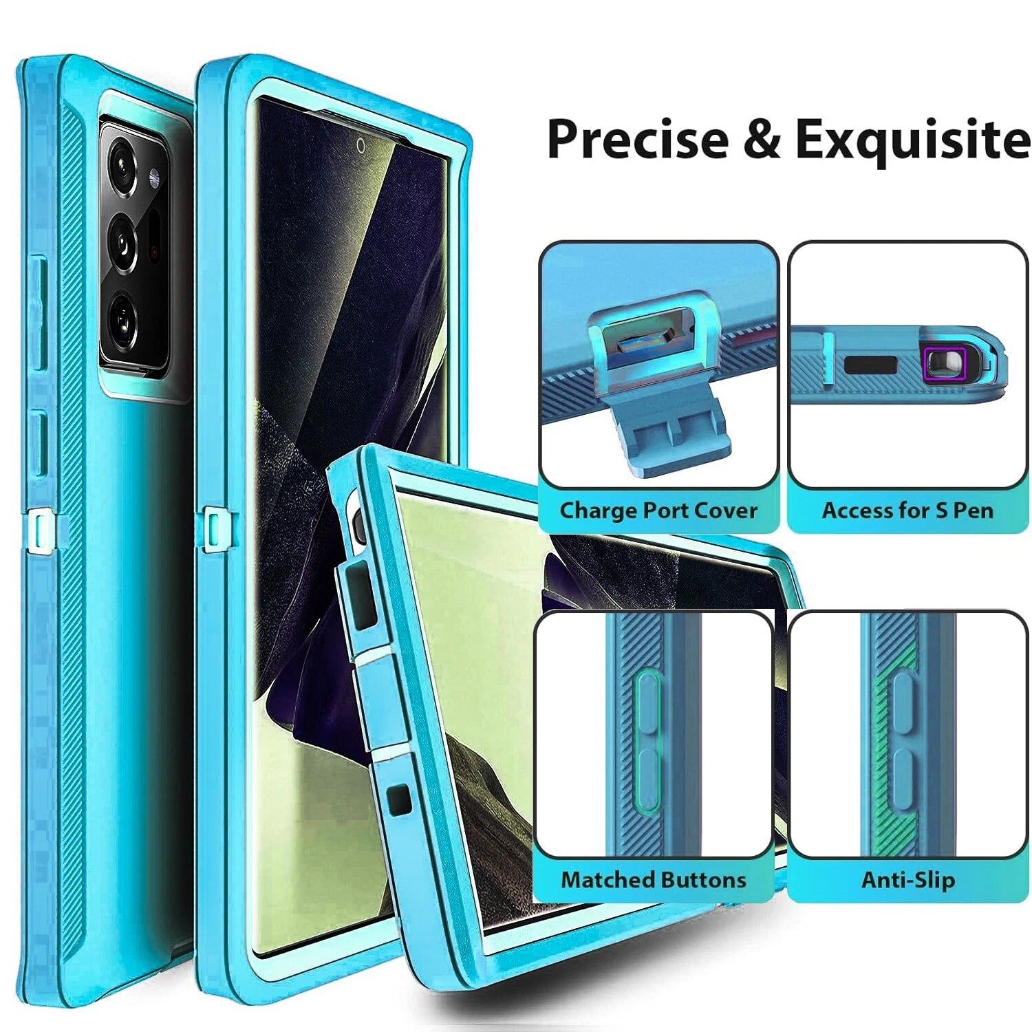 For Samsung Galaxy S25 Ultra Case S24 S23 Plus S22 S21 S20 FE Phone Cover +Glass