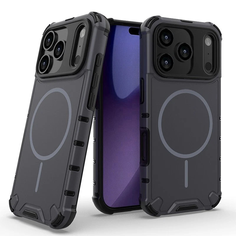 For iPhone 17 Pro Max 16 15 14 13 12 Shockproof Armor Magnetic Attraction Cover