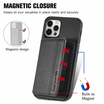 Magnetic Flip Wallet Card Holder Case For iPhone 14 15 16 17 Pro Max 13 12 11 7