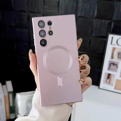 For Samsung Galaxy S25 S23 S24 Ultra S22 S21 Mag Safe Magnetic Case Lens Cover