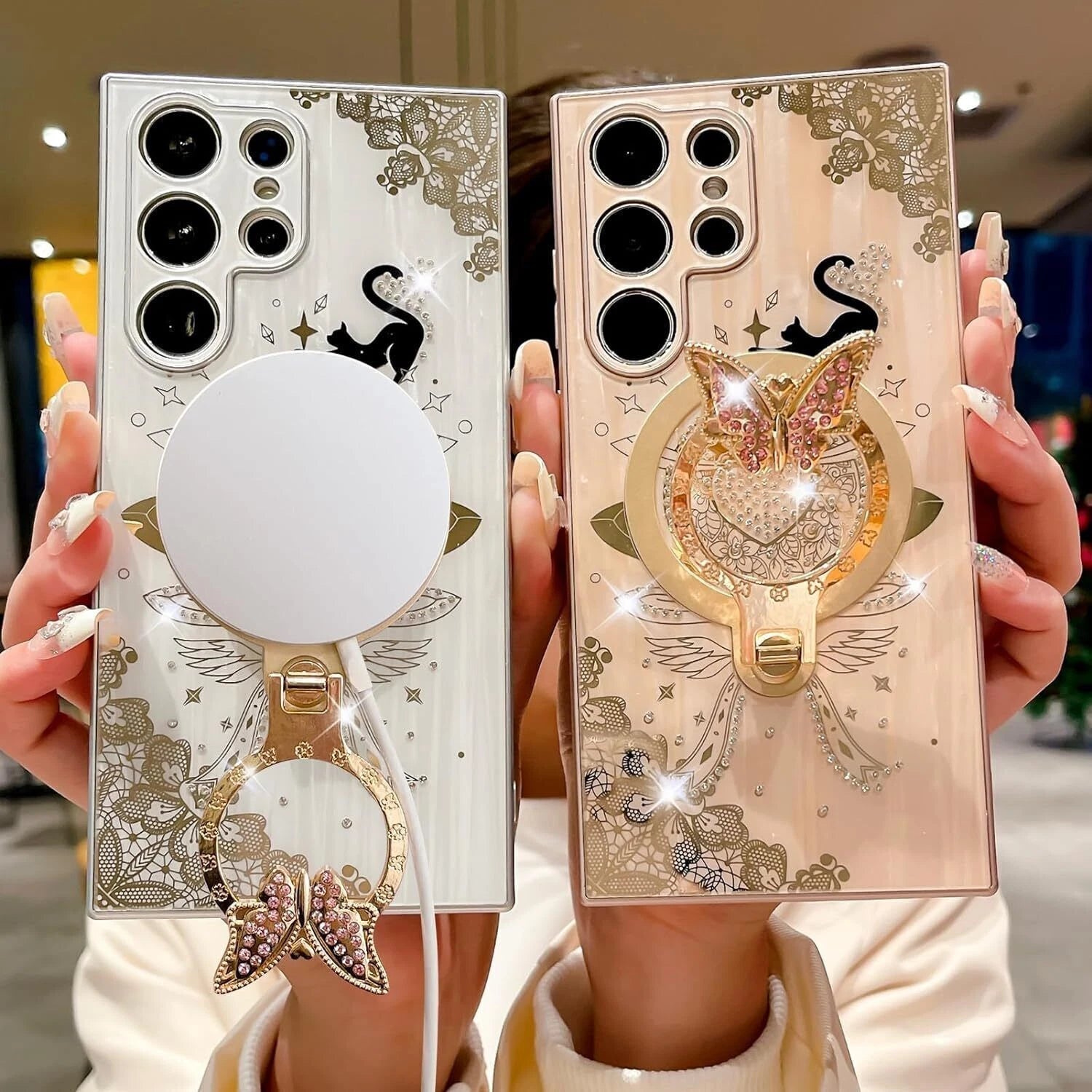 Women's Luxury Phone Case Shockproof Cover For Samsung Galaxy S25 S24 S23 S22