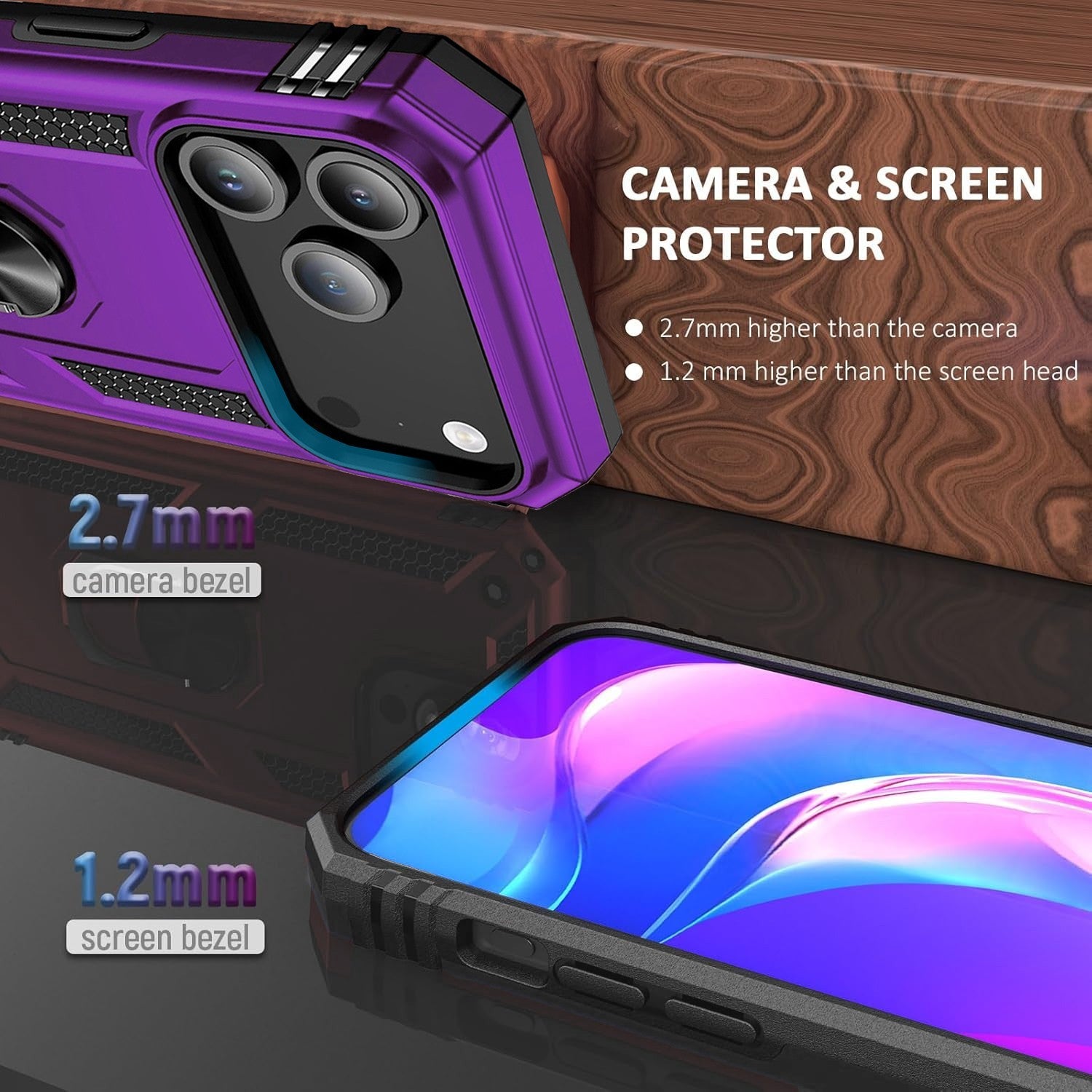 For iPhone 17 Pro Max Case Air 16 Phone Cover Shockproof Rugged +Tempered Glass