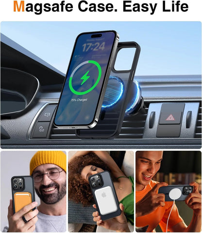 For iPhone 17 16 15 14 13 12 Pro Max Air Frost Case Mag Safe Shockproof Cover
