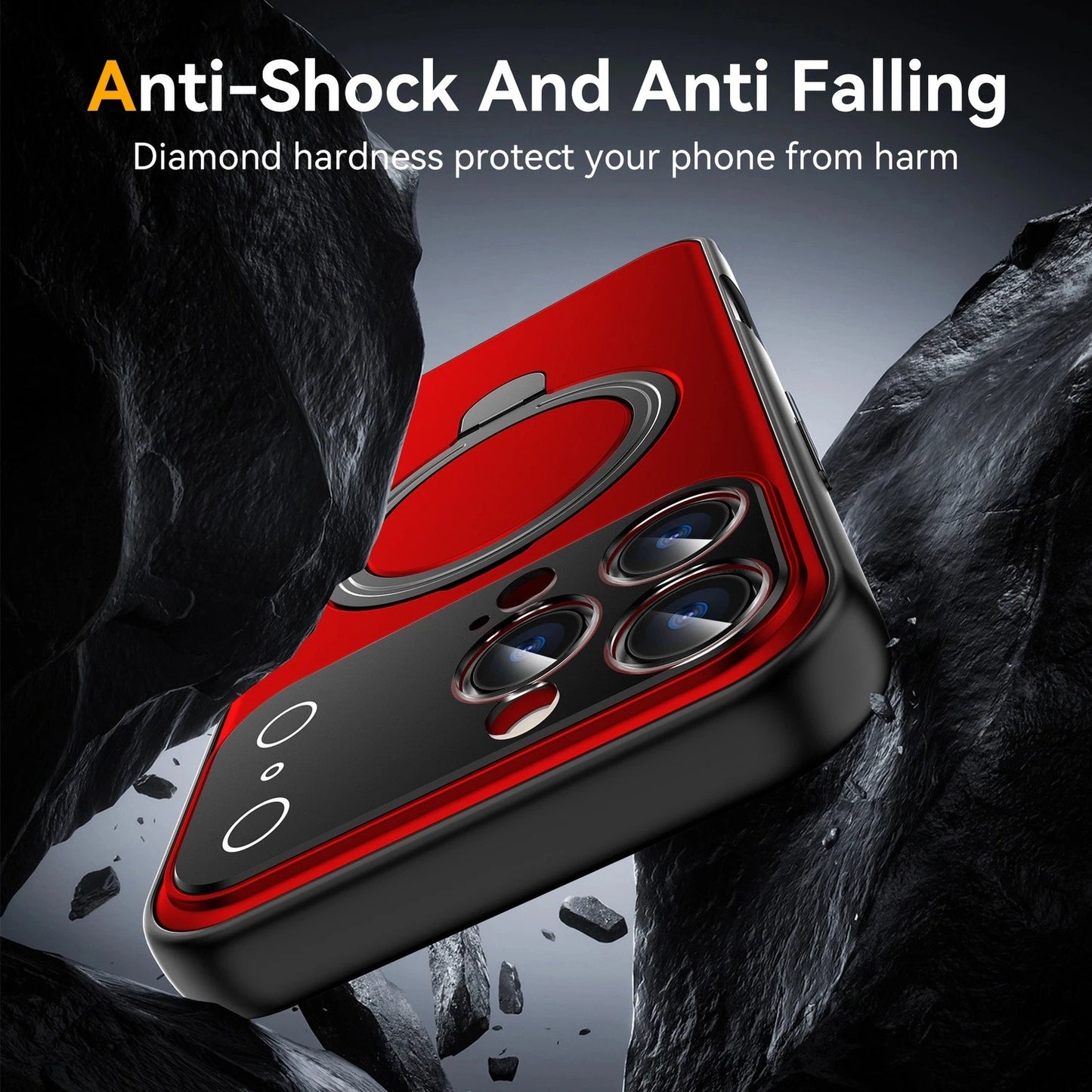 For iPhone 17 Pro Max Air 16 15 14 13 Pro Shockproof Ring Stand Mag Safe Case