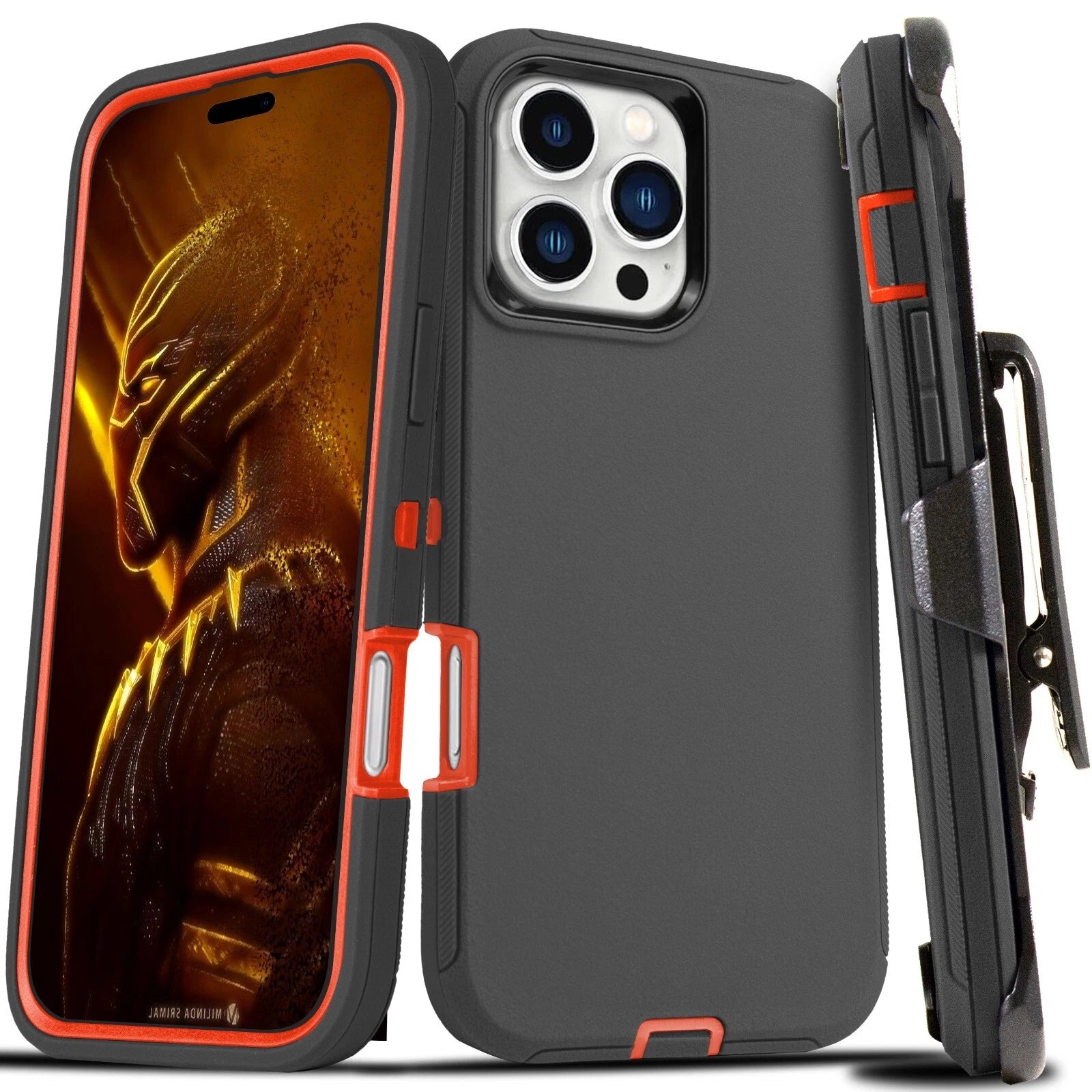 For iPhone 16e 15 14 13 12 Plus 11 Pro Max Shockproof Heavy Duty Case Belt Clip
