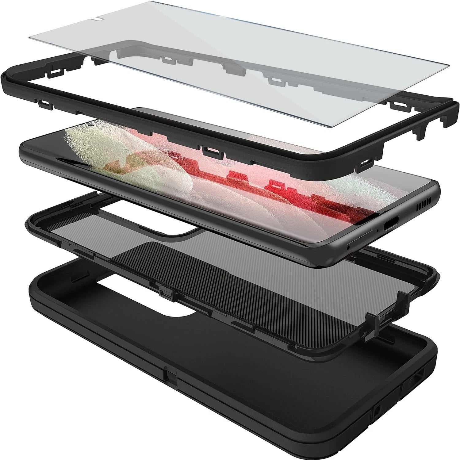 For Samsung Galaxy S24 Ultra Case S24/S24 Fe Cover Fit Otterbox Defender+ Screen