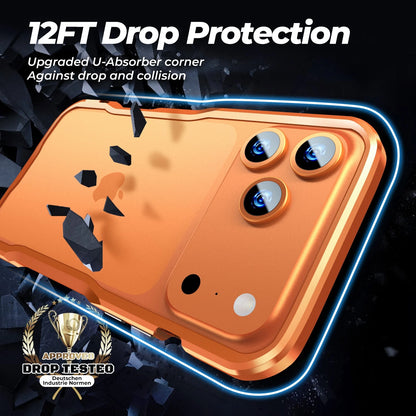For iPhone 17 Pro Max 16e 16 15 14 13 12 Shockproof Metal Aluminum Bumper Case