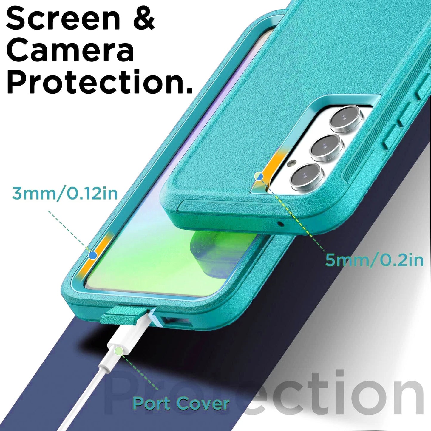 For Samsung Galaxy A17 5G Case A16 5G Phone Cover A15 A14 A03S A32 +Screen Glass