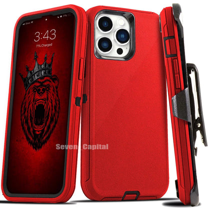 For iPhone 17 Air 16 15 14 Plus 13 12 11 Pro Max Shockproof Heavy Duty Case Clip