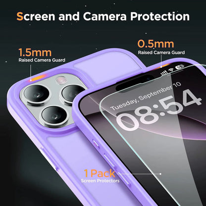 For iPhone 17 Pro Max Case 17 Pro 16 15 14 13 12 11 Phone Cover + Tempered Glass