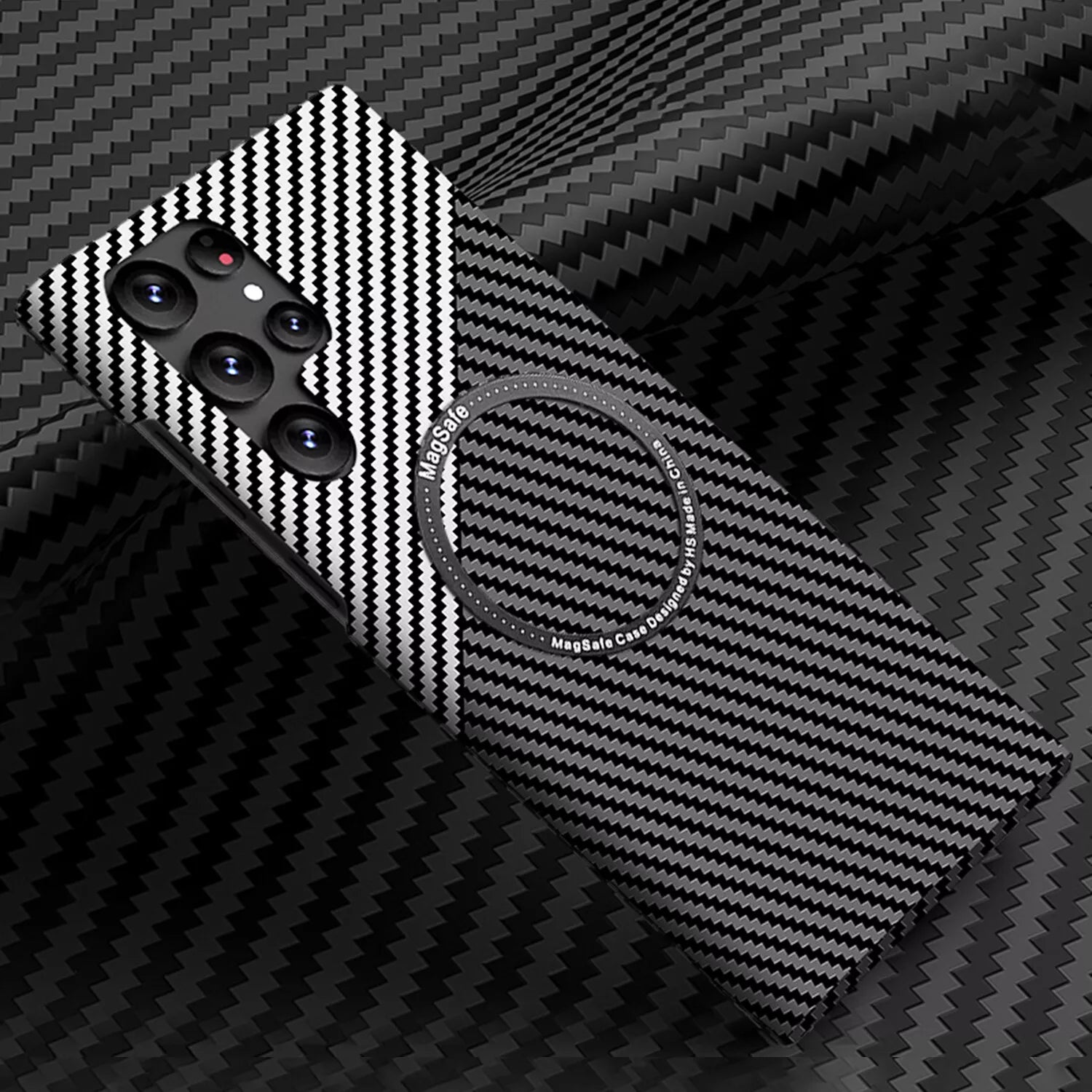 For Samsung Galaxy S25 Ultra S24 S23S22 MagSafe Case Magnetic Carbon Fiber Cover