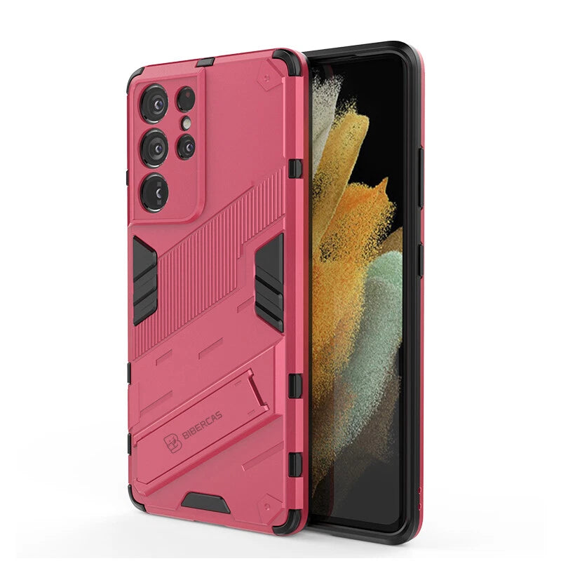 Shockproof Rubber Stand Hybrid Case Cover for Samsung S23 FE S25/S22+/S24 Ultra