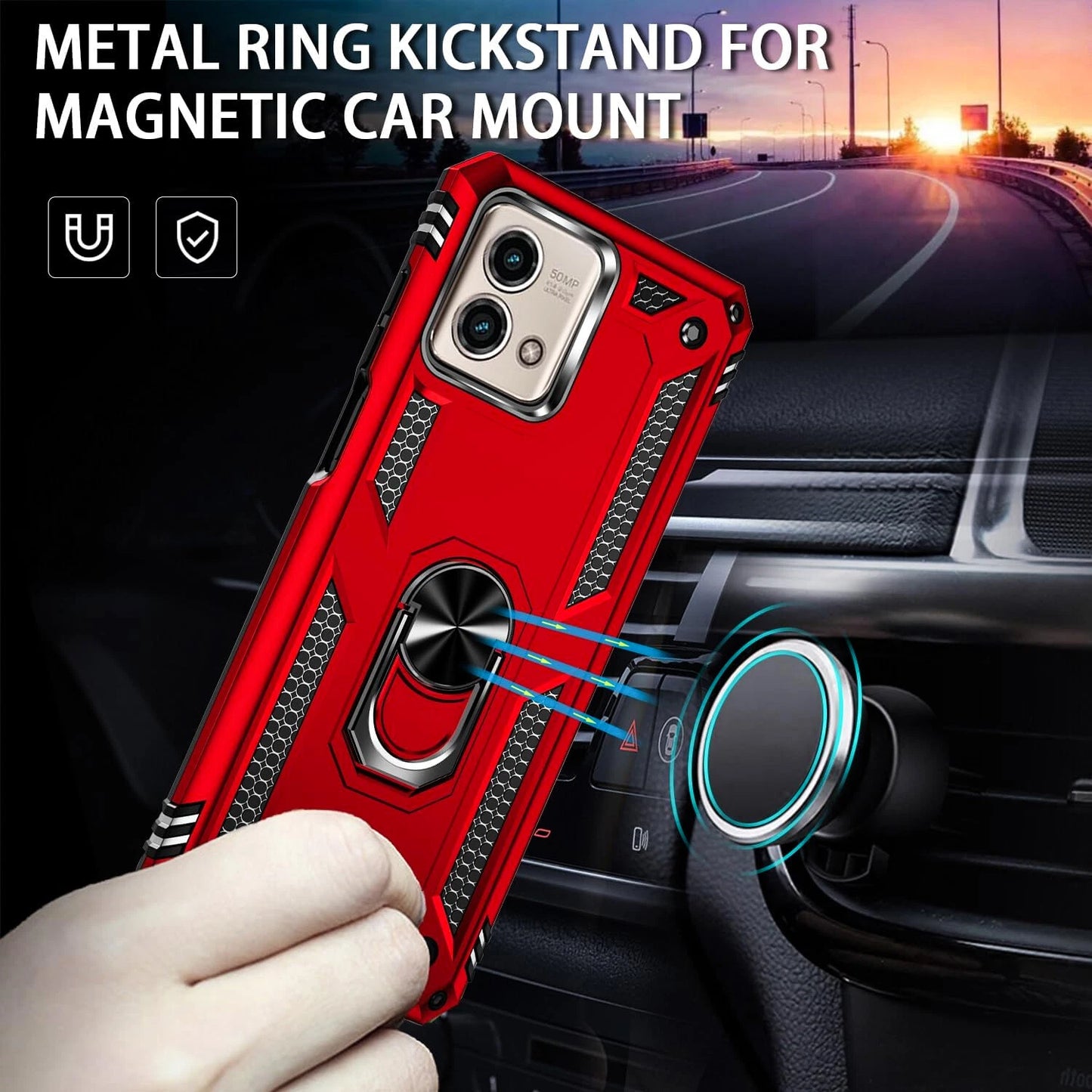 For Motorola Moto G 2025 Case/5G 2024/2023/2022 Phone Cover + Tempered Glass