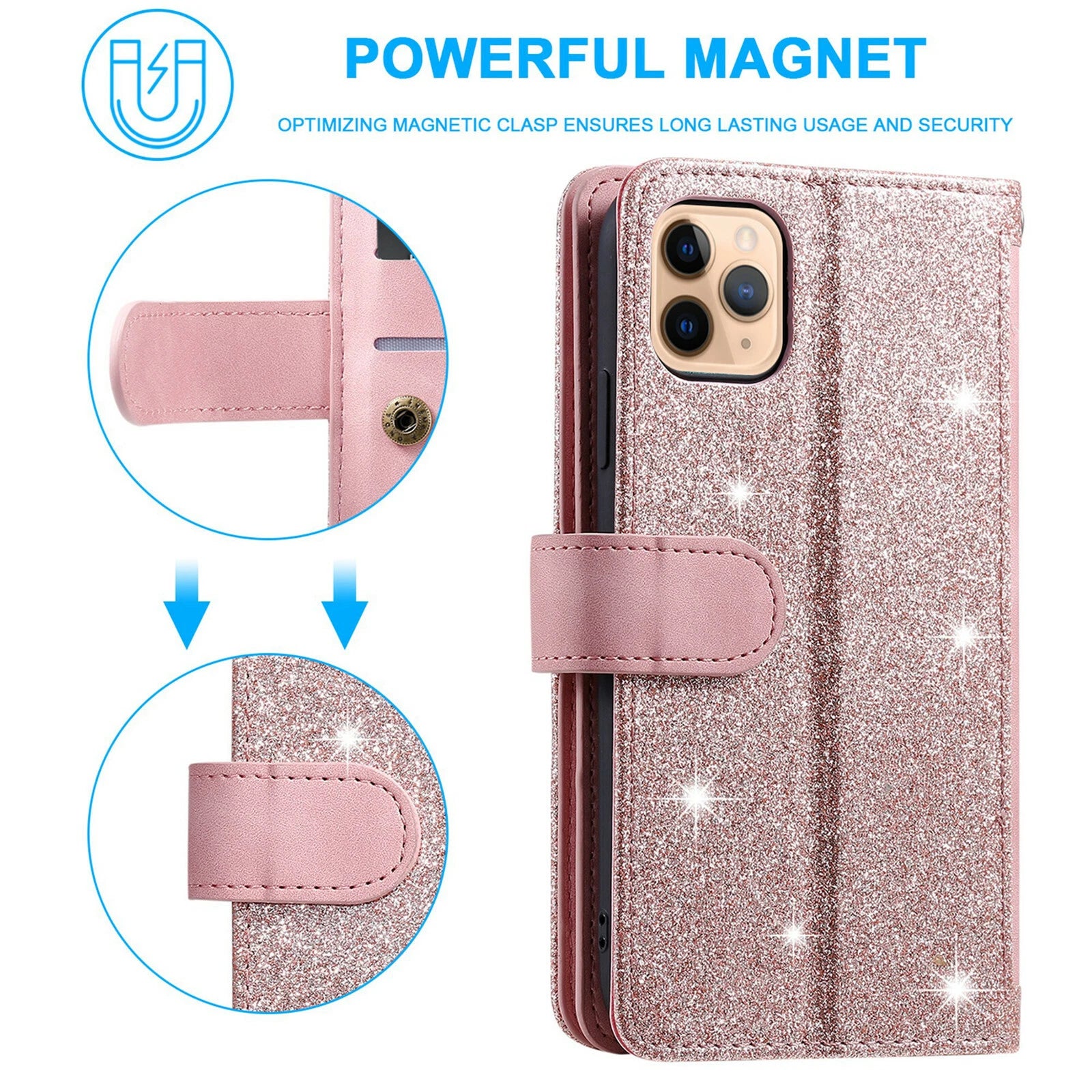 Zipper Leather Wallet Case For iPhone 16 15 17 Pro Max 14 13 12 11 Flip Cover