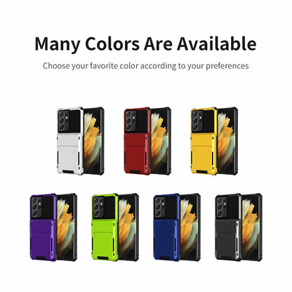 For Samsung Galaxy S25 Ultra S24 S23 S22 S21 Plus Wallet Credit Card Holder Case