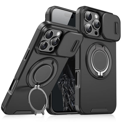 For iPhone 17 16 Pro Max 15 14 13 12 11 Rugged Magnetic Case w Ring Camera Cover