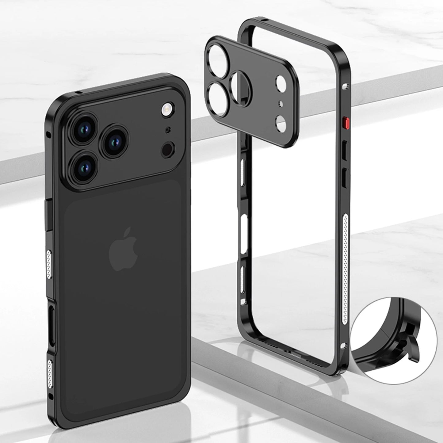 For iPhone 17 Pro Max/17 Pro/17/Air Metal Bumper Case +Camera Lens Protection