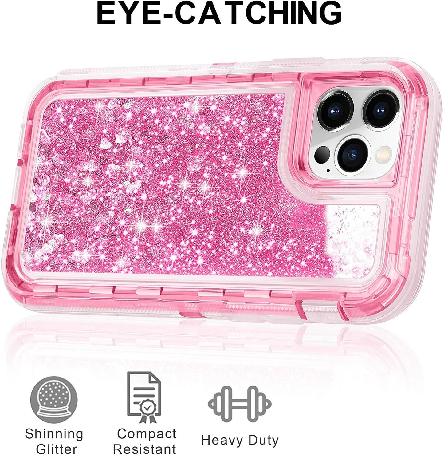 Shockproof Case For iPhone 16 15 14 13 12 11 Pro Max Liquid Glitter Cover