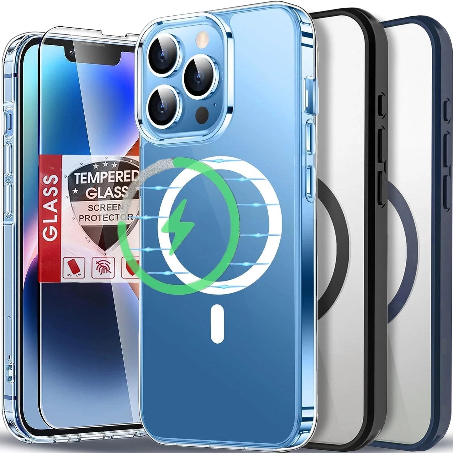 For iPhone 17 Pro Max Case 17 Pro 16 15 14 13 12 11 Phone Cover + Tempered Glass