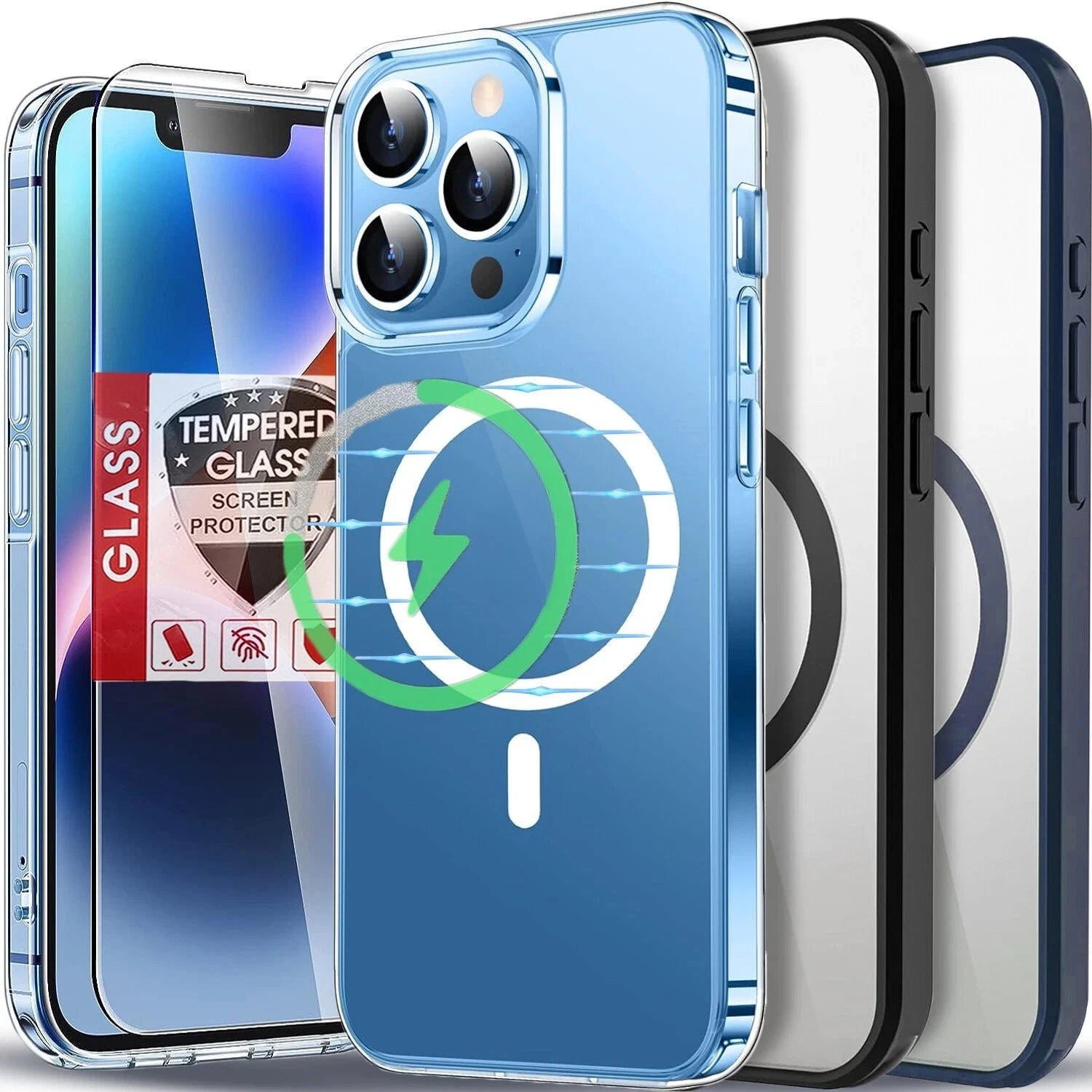 For iPhone 17 Pro Max Case 17 Pro 16 15 14 13 12 11 Phone Cover + Tempered Glass