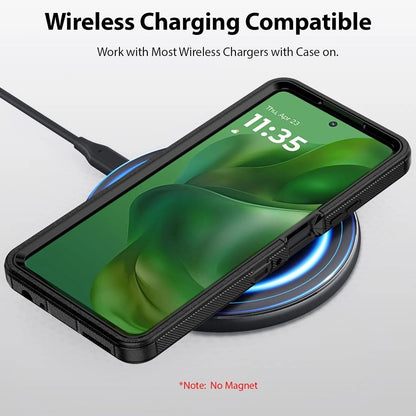 Heavy Duty For Moto G 2025 Case - Rugged Shockproof Cover with Tempered Glass Screen Protector