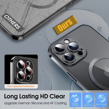 For iPhone 16 15 14 13 12 11 Pro Max Mag Safe Shockproof Case Camera Lens Cover