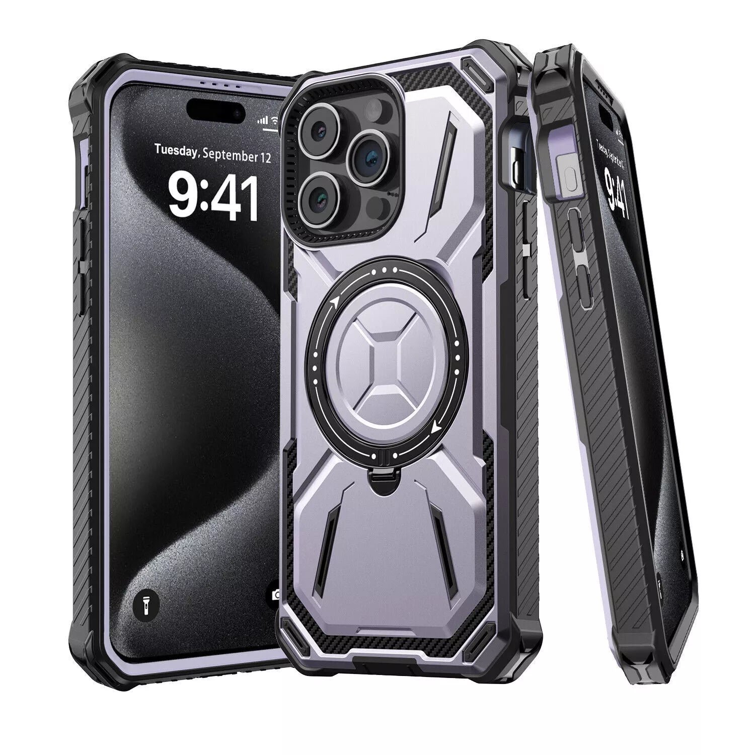 For iPhone 16 Pro Max 15 14 13 12 11 Heavy Duty Defender Case Belt Clip Holster