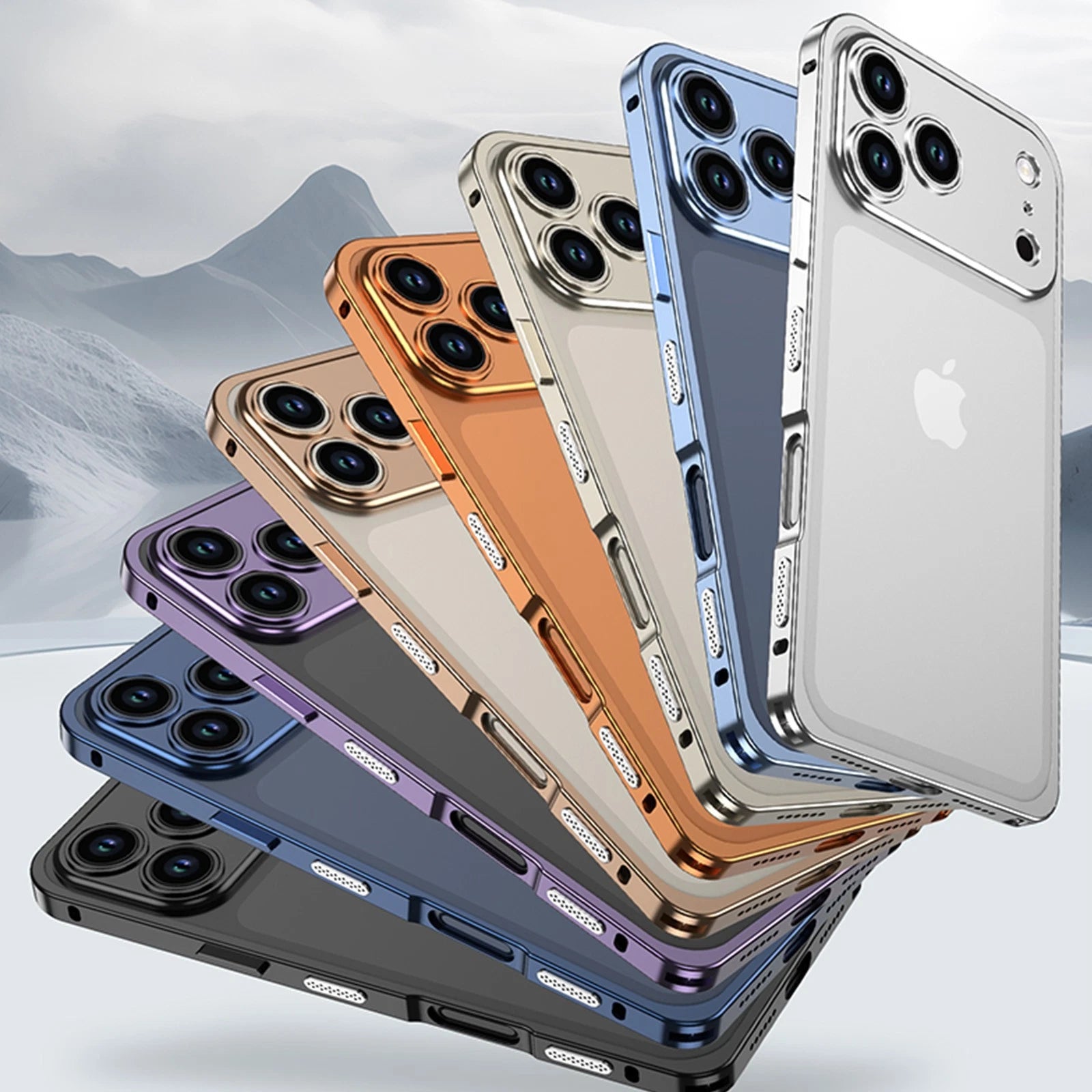 For iPhone 17 Pro Max/17 Pro/17/Air Metal Bumper Case +Camera Lens Protection