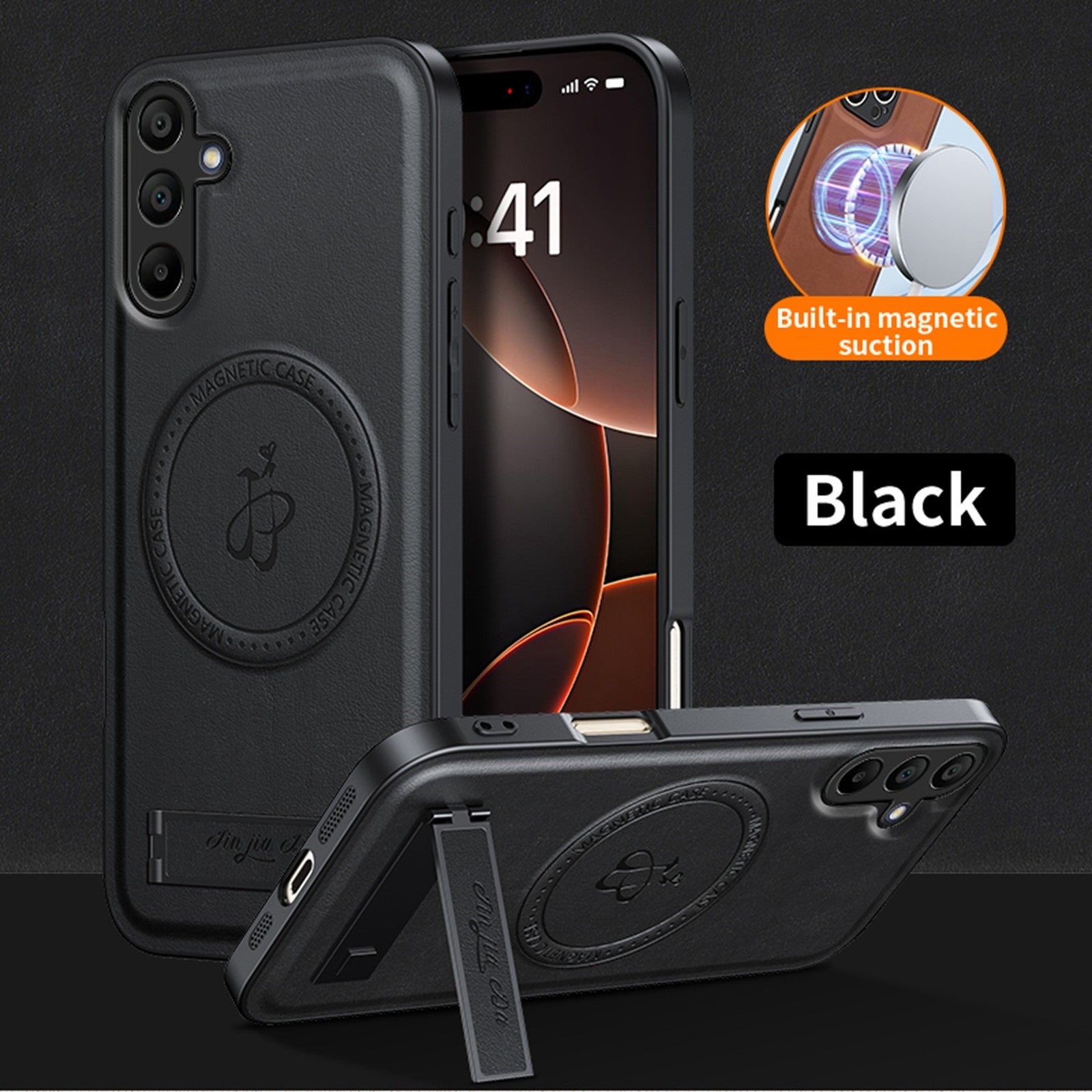 For Samsung Galaxy S26 S25 Ultra S24 S23 S22 Mag Safe Magnetic Slim Leather Case