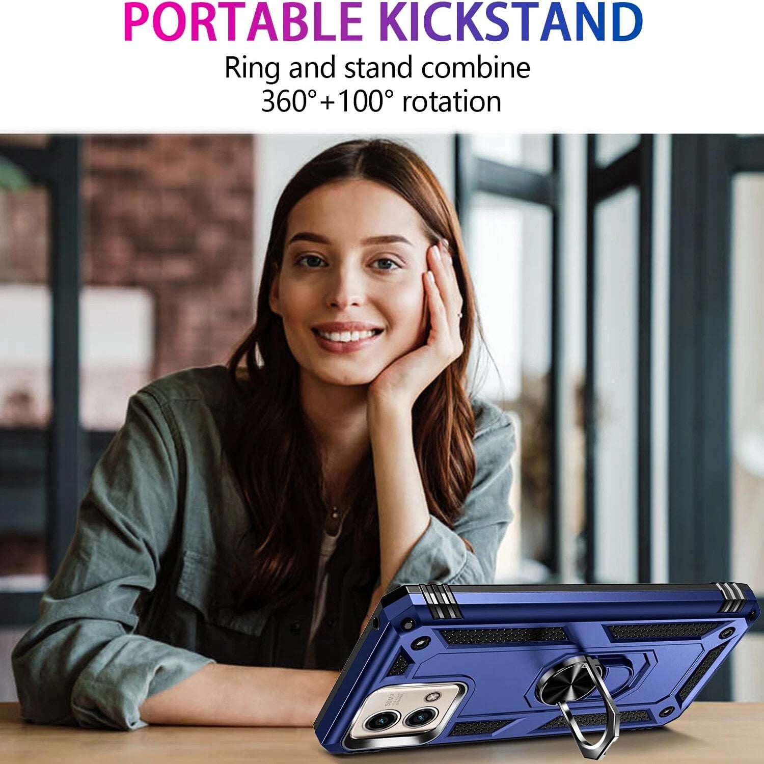 For Motorola Moto G 2025 Case/5G 2024/2023/2022 Phone Cover + Tempered Glass