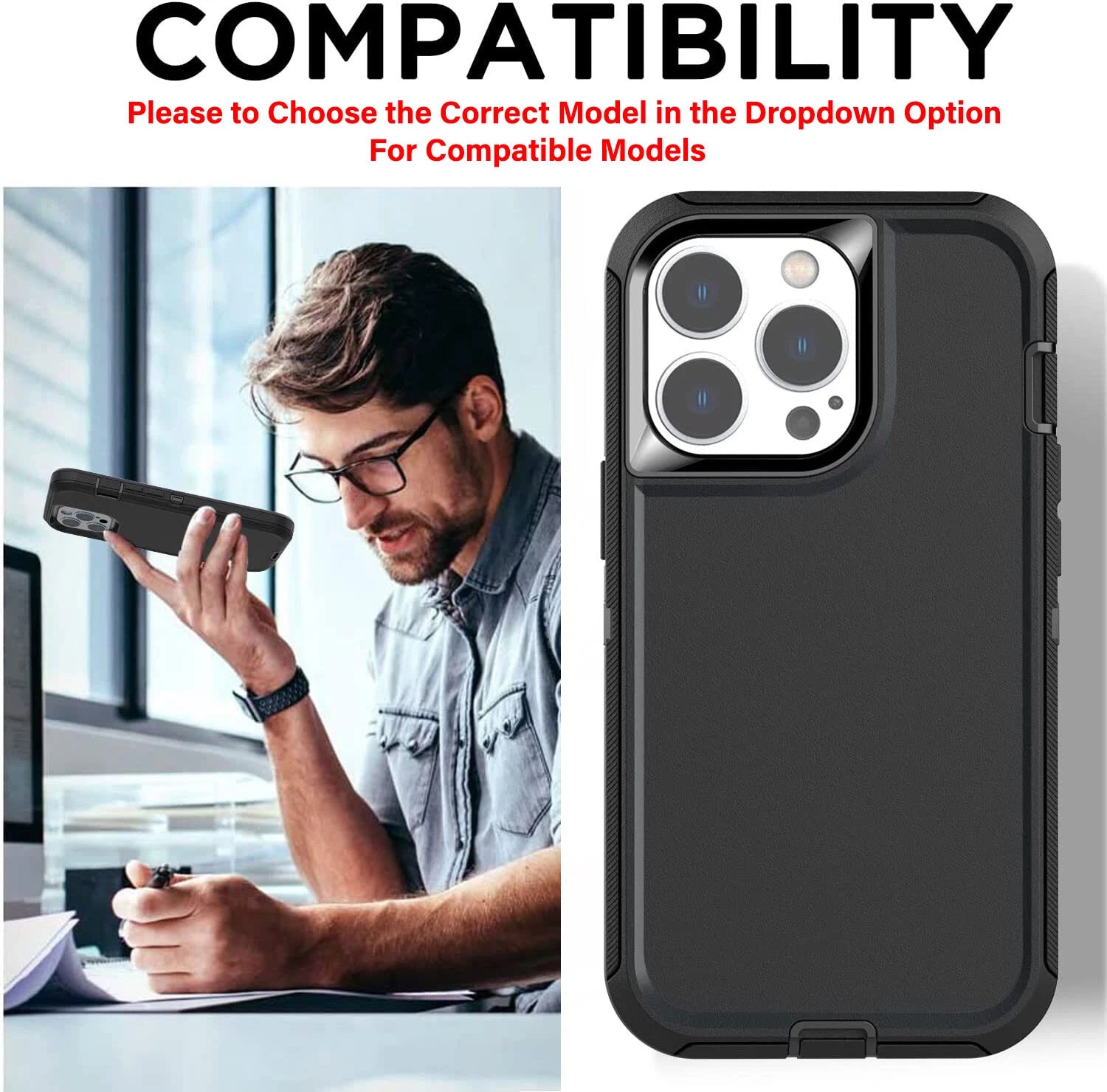 Shockproof Heavy Duty Case For iPhone 17 Air 16 15 14 Plus 13 12 11 Pro Max Cove
