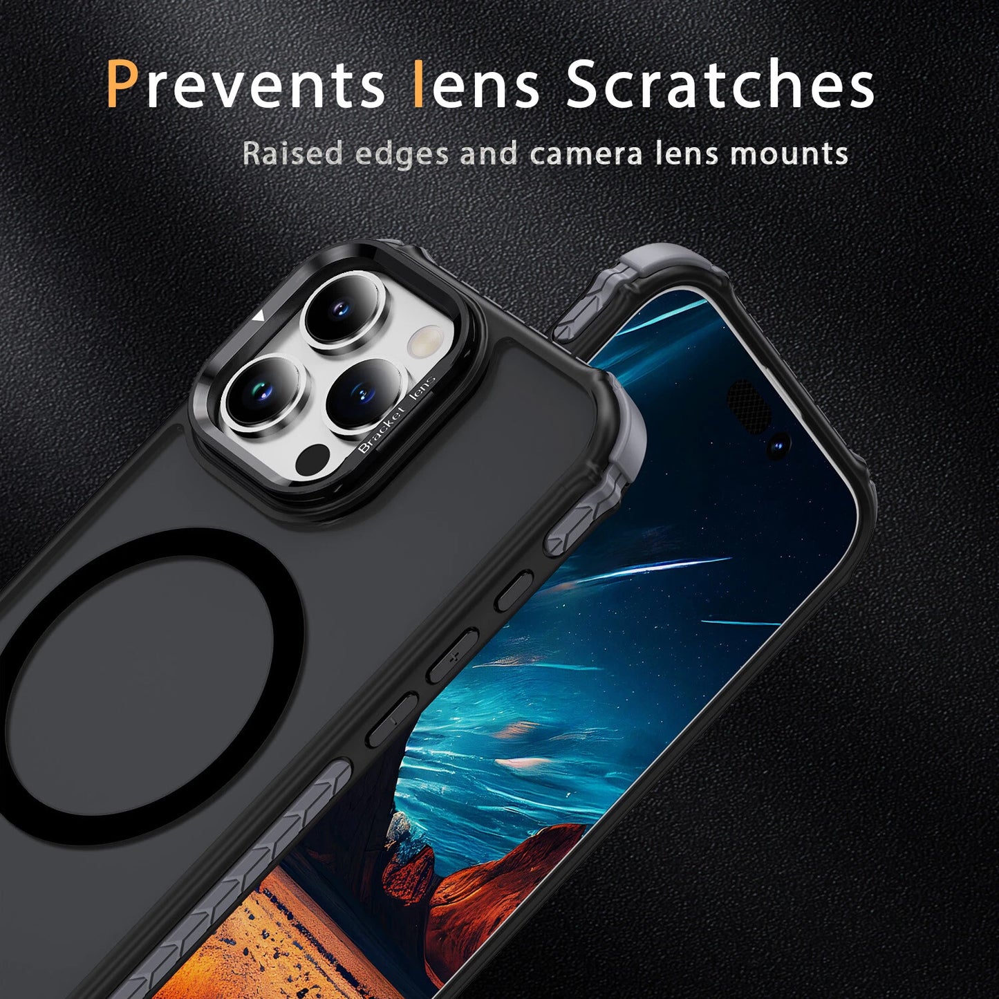 Shockproof Camera Stand Mag Safe Case For iPhone 17 16 15 14 Plus 13 12 Pro Max