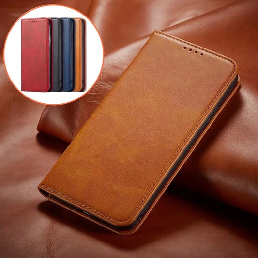 For iPhone 17 16 15 14 13 12 Plus Pro Max Air Leather Magnetic Flip Wallet Case