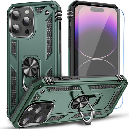 For iPhone 13 Case/13 Pro Max/13 Mini Phone Cover Shockproof + Tempered Glass