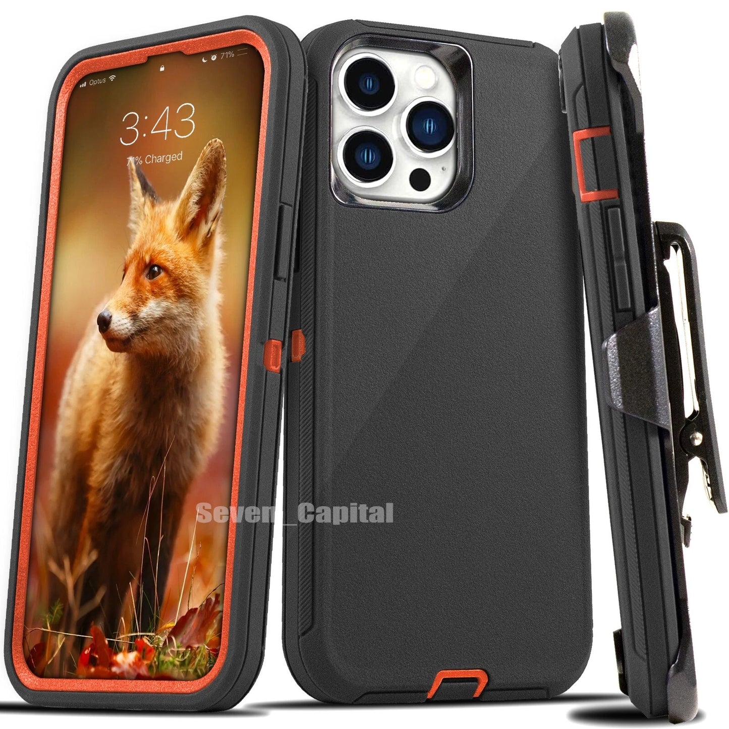 For iPhone 17 Air 16 15 14 Plus 13 12 11 Pro Max Shockproof Heavy Duty Case Clip