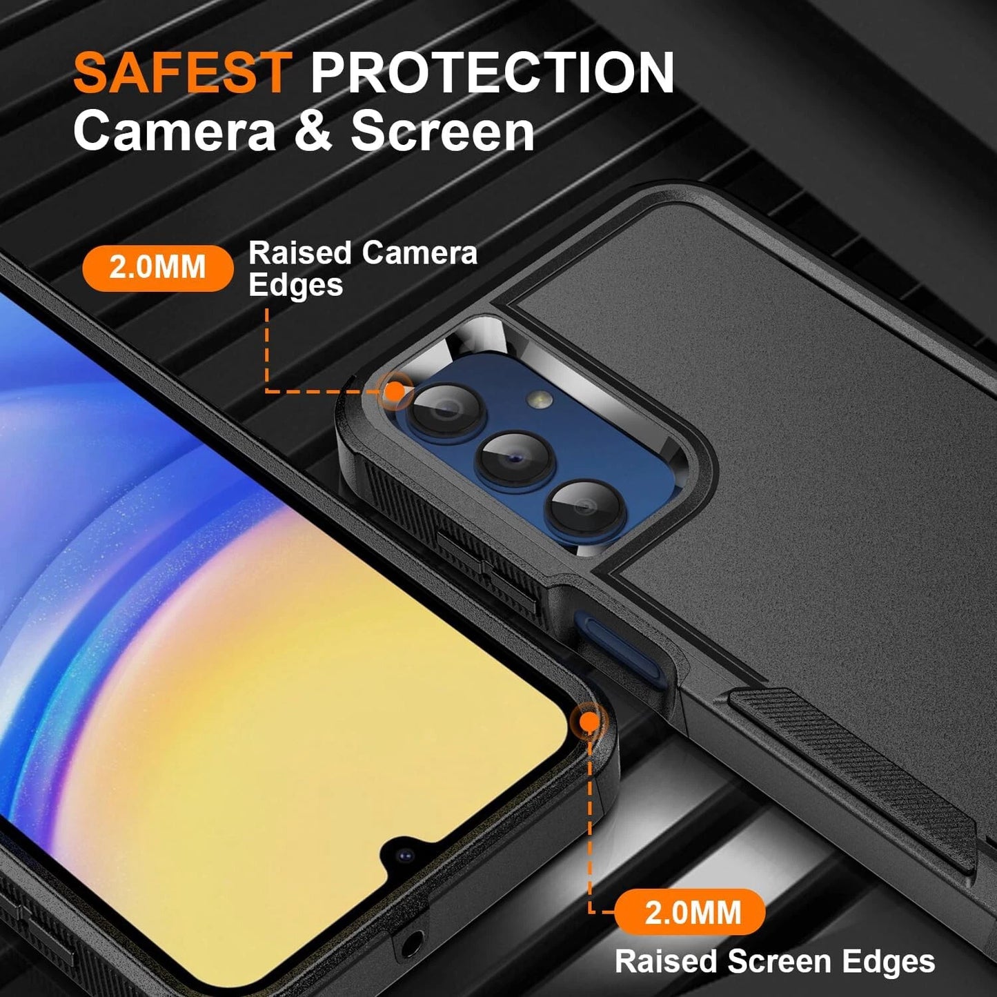 For Samsung Galaxy A16 5G A15 A14 A54 Case Phone Cover Shockproof +Screen Glass