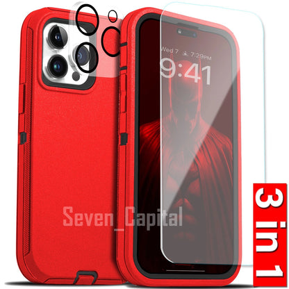 For iPhone 17 Air 16 15 14 Plus 13 12 11 Pro Max Shockproof Heavy Duty Case