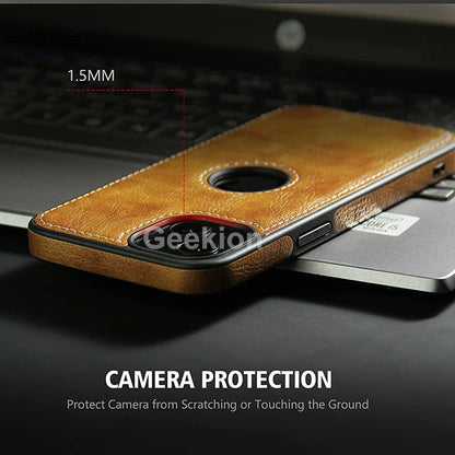 For Apple iPhone 17 16e 15 14 Plus 13 12 11 Pro X Max Case Leather Shockproof
