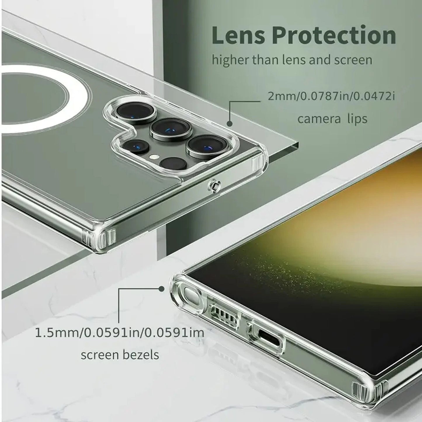 For Samsung Galaxy S25 Ultra S24 S23 S22 Fe Case Shockproof Cover W Screen Glass
