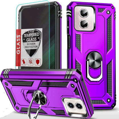 For Motorola Moto G 2025 Case/5G 2024/2023/2022 Phone Cover + Tempered Glass