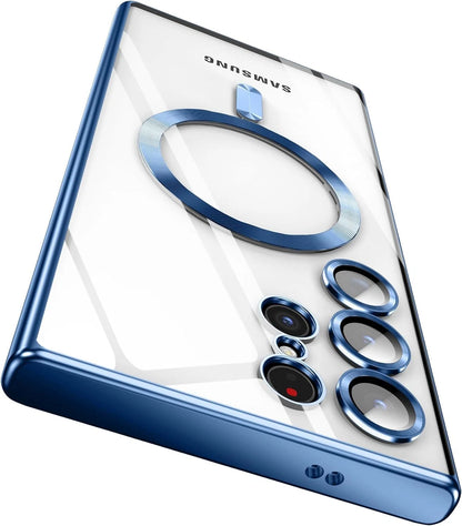 For Samsung Galaxy S25 S24 Ultra Edge Plus Clear Case Magnetic Mag Safe Cover
