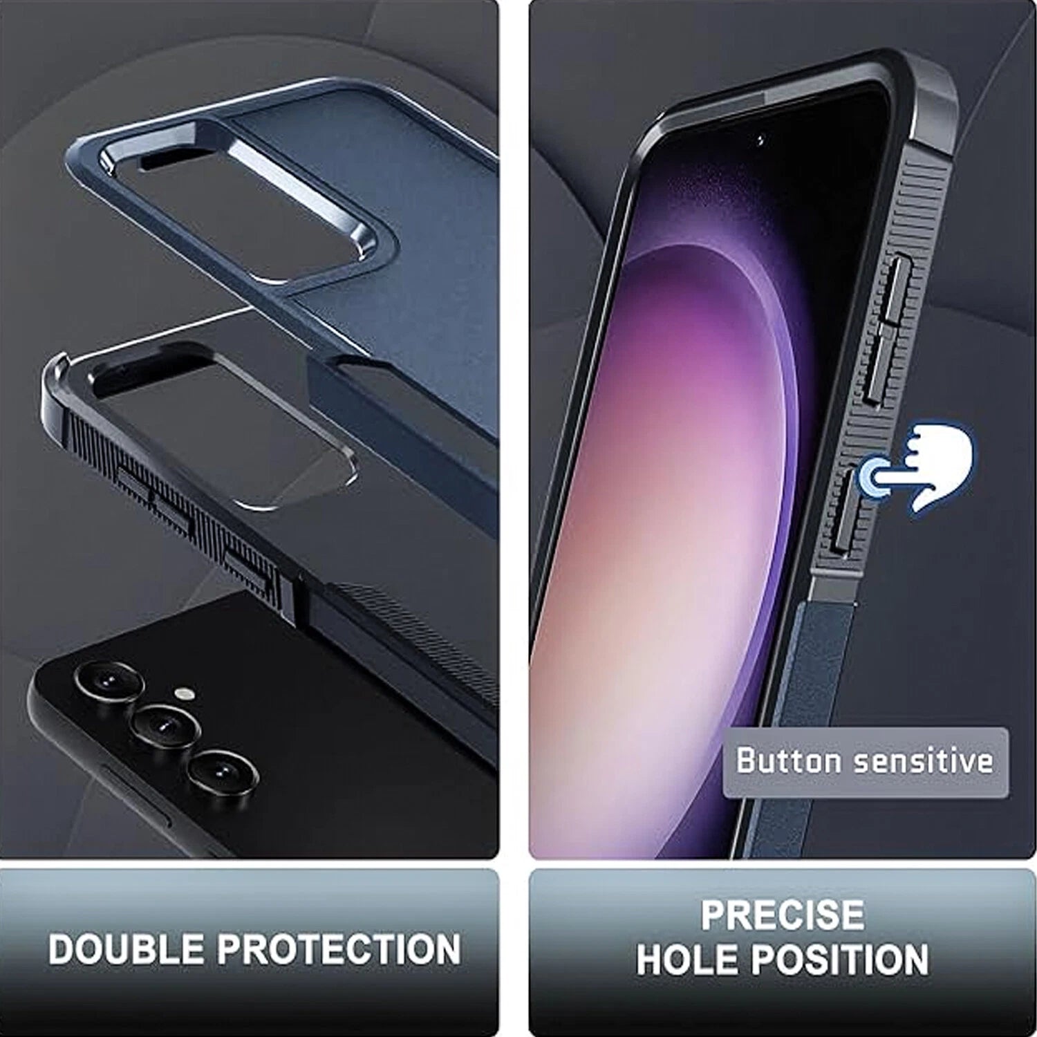 For Samsung Galaxy S25 Ultra Case S25/S24/S23/FE/ Phone Cover + Tempered Glass