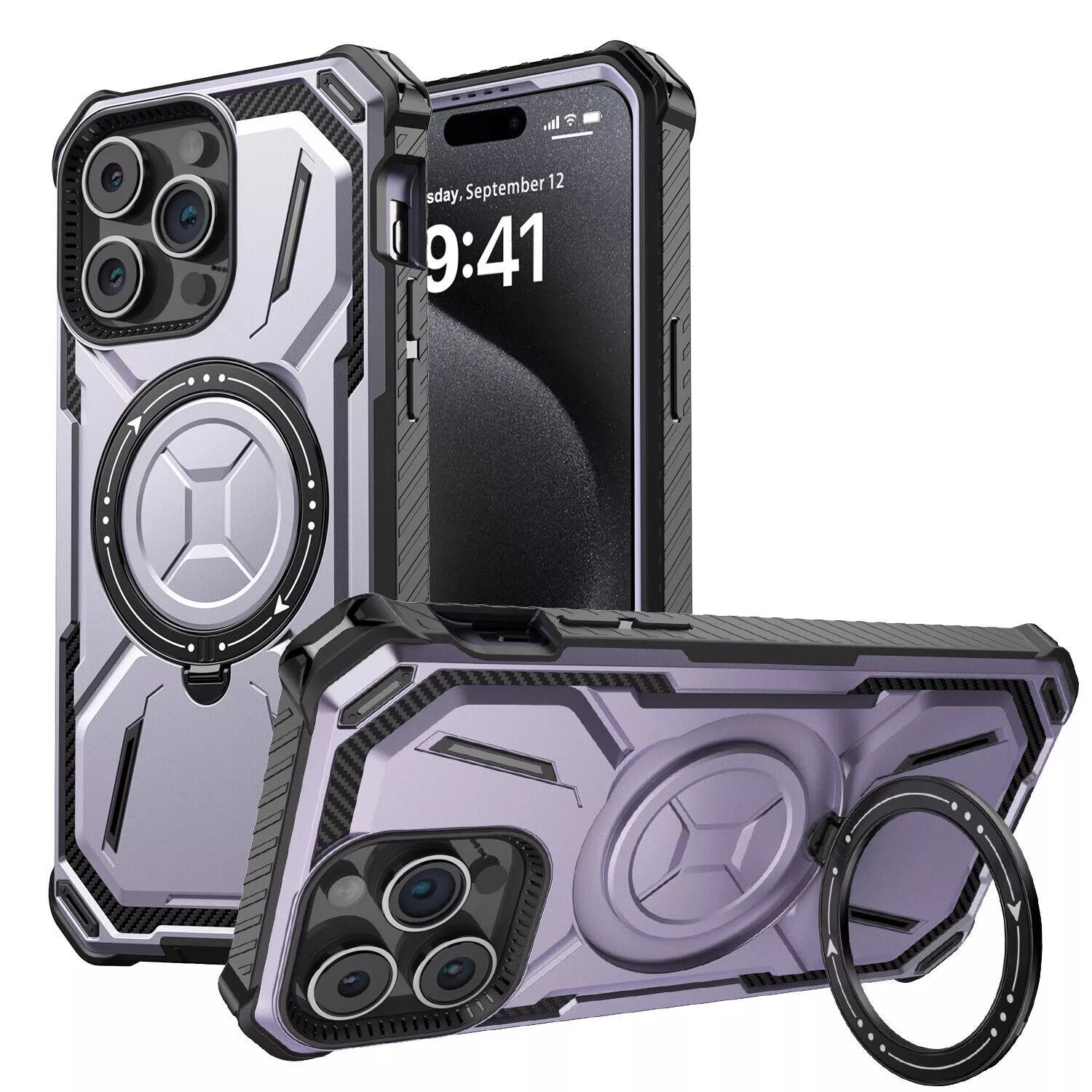 For iPhone 16 Pro Max 15 14 13 12 11 Heavy Duty Defender Case Belt Clip Holster