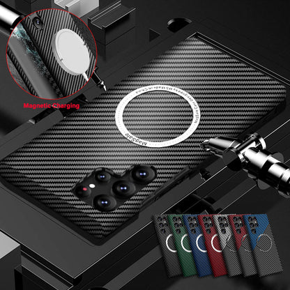 Stealth Carbon Fiber MagSafe Case for Samsung Galaxy S25 Ultra & S24 Series