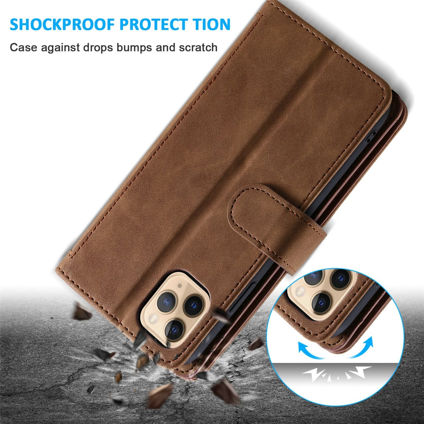 Zipper Leather Wallet Case For iPhone 16 15 17 Pro Max 14 13 12 11 Flip Cover