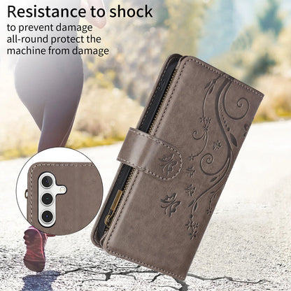 Leather Zipper Wallet Phone Case For Samsung Galaxy S25 S24 Ultra S23 S22 S21 FE