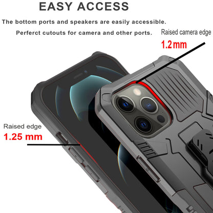 For iPhone 12 Case /12 Pro Max/Mini/ Phone Cover Shockproof Stand + Glass Screen