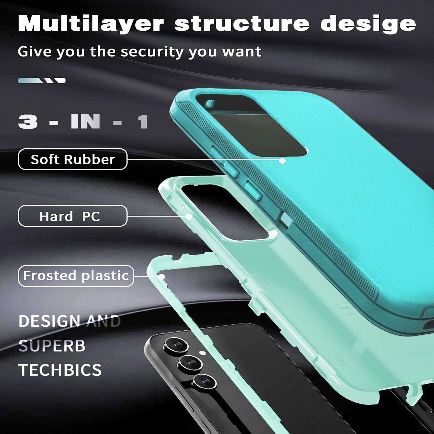 For Samsung Galaxy A17 5G Case A16 5G Phone Cover A15 A14 A03S A32 +Screen Glass